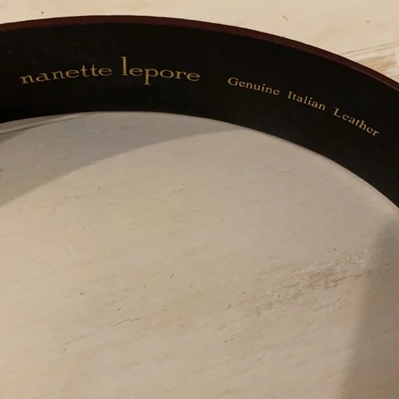 Nanette Lepore Metallic Leather Belt - Picture 6 of 8